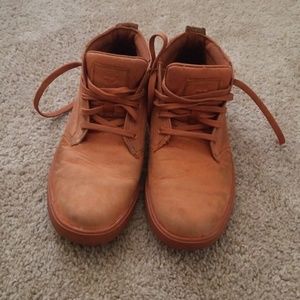 Orange Timberland sneakers